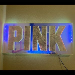 PINK LED store sign prop